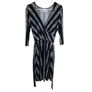 Leota Faux Wrap Midi Dress